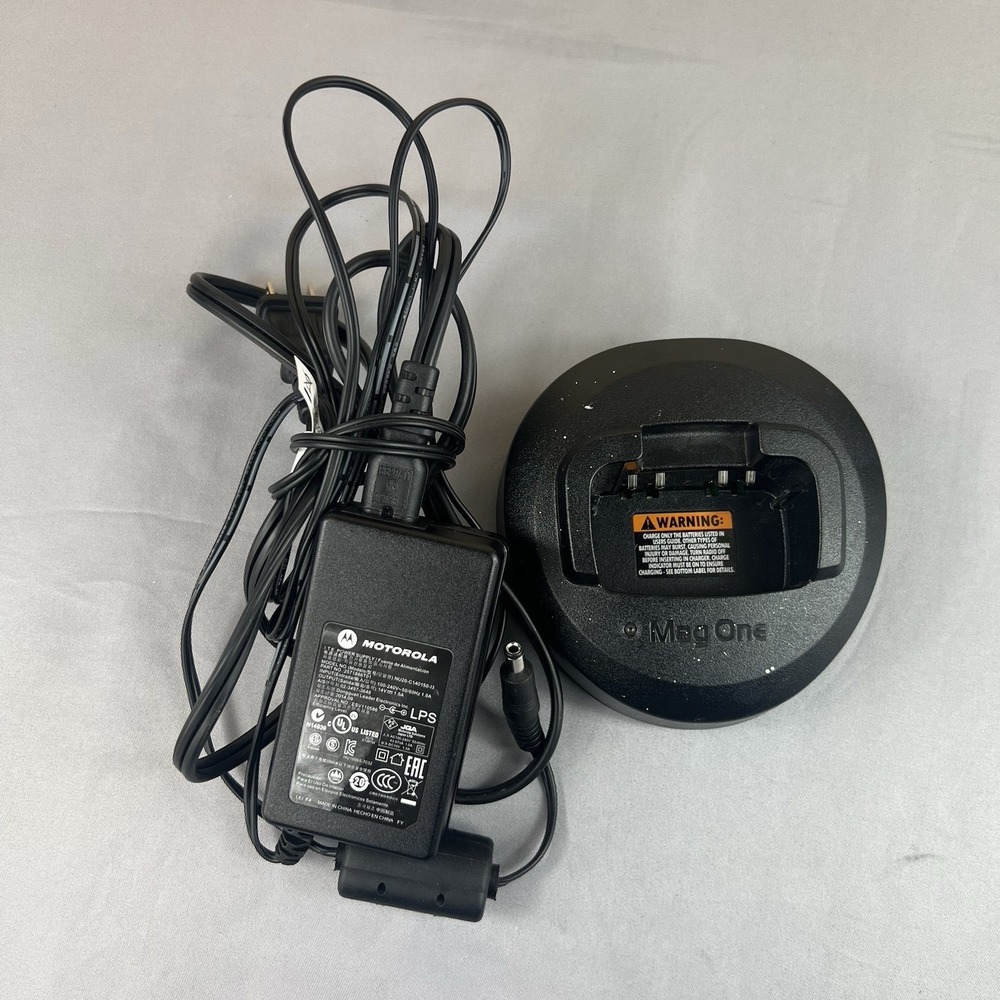 Motorola Mag One PMLN5041A Charger Base & Adapter Only Tested